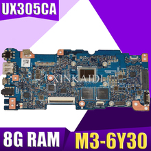 Placa base XinKaidi ZenBook UX305CA para ordenador portátil ASUS UX305CA UX305C UX305 U305C placa base original 8G RAM M3-6Y30 CPU 2024 - compra barato