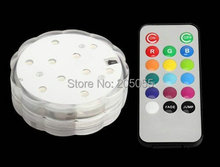 16pcs/lot Remote controlled 10 SMDs submersible led light base Vase RC decor waterproof Wedding Party floral lights-Multicolor 2024 - buy cheap