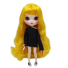 ICY DBS Blyth doll 1/6 bjd long bright yellow curly hair and whith skin matte face joint body BL3038 2024 - buy cheap