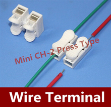 New   50PCS/LOT  Mini CH-2 Press Type Electric Connection Terminal , Quick Wiring Terminal 2024 - buy cheap