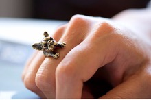 KUNIU Retial Animal French Bulldog кольцо унисекс с животным обертывание кольцо Французский бульдог шикарные панк кольца для женщин девушек 2024 - купить недорого