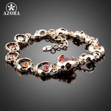AZORA Gold Color Red Cubic Zirconia Insect Bracelet TS0036 2024 - buy cheap