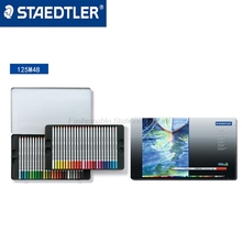 STAEDTLER-lápices de colores solubles en agua, caja de lápices de colores para dibujo profesional, 125 M48, 48 colores 2024 - compra barato