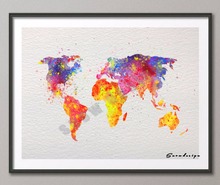 DIY Rikivity Original World Map wall art canvas painting poster print Pictures living room Home Decoration wall hanging gifts 2024 - buy cheap