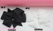 free shipping 2017 Newest 160pcs 4.5inch single layer pinwheel hair bows  Girl boutique abby bows Solid ribbon bows for woman 2024 - buy cheap