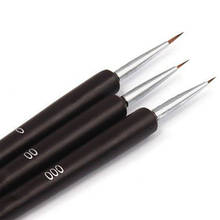 3Pcs Dotting Painting Drawing UV Gel Liner Polish Brush Tool Nail Art Pen Set 2024 - buy cheap