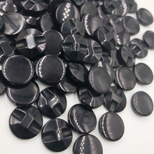Botones de resina negra para ropa, accesorios de costura, lavables, respetuosos con el medio ambiente, 50 unidades, 12mm, PT168 2024 - compra barato