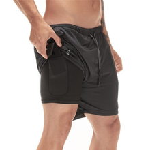 Pantalones cortos de doble capa para hombre, shorts transpirables de secado rápido para correr, entrenamiento deportivo, pantalones cortos de camuflaje, novedad 2024 - compra barato