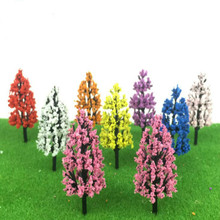 30pcs/lot Architectural Model Color Tree For Ho Train Layout Model Scene 2024 - buy cheap
