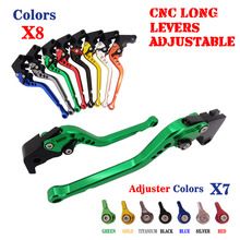 CNC Long Adjustable Brake Clutch Lever For Kawasaki ZZR600 ZX6R ZX636 ZX6RR ZX599 ZX9R ZX10R ZX12R Z1000 Versys 1000 2024 - buy cheap