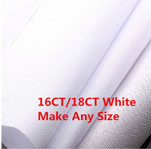 Make Any Size 16CT OR 18CT  Fabric  Whites Aida Cloth Cross Stitch Canvas   200X100cm 2024 - buy cheap