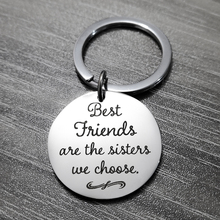 Keyring Jewelry Engraved Best Friends Are The Sisters We Choose, Friendship Pendant Stainless Steel Car Key Chains Accessories 2024 - buy cheap