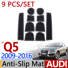 Anti-Slip Rubber Cup Cushion Door Mat for Audi Q5 8R 2009 2010 2011 2012 2013 2014 2015 2016 S-LINE SLINE Car Stickers 2024 - buy cheap