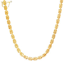 U7 Rock Cable Link Chain Choker Necklace 6MM Gold/Silver/Black Color Rapper Hip Hop Chain Women/Men Jewelry N1113 2024 - buy cheap