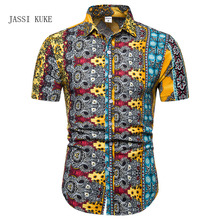 Mens Hawaiian Shirt Male Casual camisa masculina Printed Beach Short Sleeve Shirts Short Sleeve brand clothing  Asian Size 5XL 2024 - buy cheap