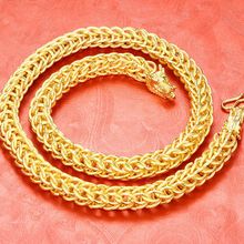 Hip Hop Thick Necklace Chain Solid Yellow Gold Filled Mesh Chain Mens Jewelry 2024 - buy cheap