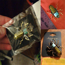 Broches de beetle, para mulheres e homens, presente top, broche de esmalte, broche de insetos, acessórios de joalheria, preços de atacado 2024 - compre barato