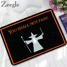 Zeegle Funny Rubber Door Mat You Shall Not Pass Doormat Non-slip Kitchen Floor Rug Thin Mat Floor Bathroom Carpet 2024 - buy cheap