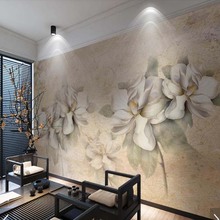 Vintage Hand Oil Painting Floral Wallpaper Mural Wall Murals Wall Decals 3D Wall Paper Rolls for Living Room Flower Wallpapers 2024 - buy cheap