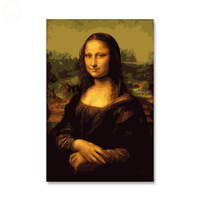 painting by numbers art paint by number Da Vinci Mona Lisa beauty Digital Diy oil wall decor on canvas oil paint coloring by 2024 - buy cheap