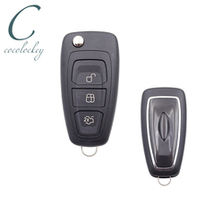 Cocolockey 3Buttons Flip Remote Key Shell For Ford Focus KUGA Mondeo Car Key Folding Remote Key Fob HU101 BLADE High Quality 2024 - buy cheap