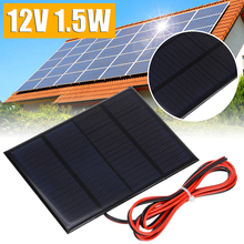 Мини солнечная панель 12В 1,5 Вт маленький модуль зарядного устройства DIY солнечная панель наружная зарядка 115x85мм 2024 - купить недорого