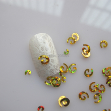 GD6-2 20 г/пакет милое лазерное Золотое вихревое украшение для ногтей блестящее украшение для ногтей 2024 - купить недорого