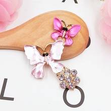 DOWER ME Brand Crystal 5pcs 3D Mobile Phone Decorations Butterfly 3D Alloy Stickers for Phone DIY Decoration 2024 - buy cheap