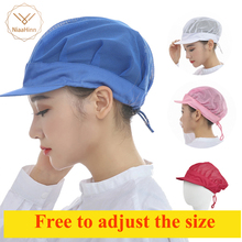 2018 men's and women's dining caps catering workshop dust-proof work caps protective breathable mesh chef hat adjustable size 2024 - buy cheap