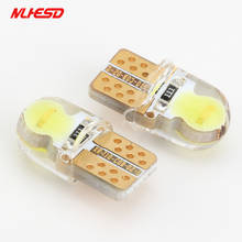 10PCS T10 LED COB 4chips W5W Silicone Short Car LED Light Parking Bulb Auto Wedge Clearance Lamp Bright White License Light 2024 - buy cheap