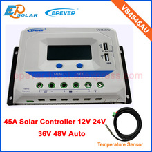 Controlador solar de 48V VS4548AU, puerto de diseño dual USB, pantalla lcd, PWM, paneles solares, sistema 45A con sensor de temperatura 2024 - compra barato