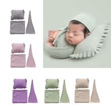 3Pcs/Set Newborn Photography Prop Infant Sleepy Cap+Wrap+Pillow Set Studio photo shoot Accessories 2024 - buy cheap