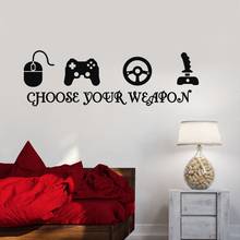 Gamer Vinyl Wall Stickers Video Game Play Room Joystick E Sports Wall Decals Decor 2024 - buy cheap