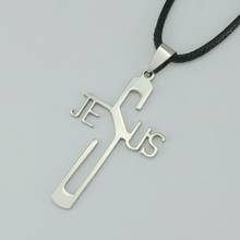 Anniyo Stainless Steel Jesus Cross Pendant Rope Chain,S/S Crosses Crucifix Jewelry Christian Necklaces for Women/Men #002408 2024 - buy cheap
