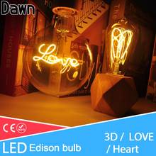 LED Bulb E27 Retro Filament LED lamp dimmable 220V Holiday Lights A60 ST64 G80 G95 G125 3D Decoration Bulb Christmas Decoration 2024 - buy cheap