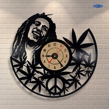 часы настенные 12 Дюйм(ов) Боб Марли Кварцевые Настенные Часы Античный Стиль Большой Декоративные Настенные Часы Виниловый Диск Часы Гостиная Арт-Шоу 2024 - купить недорого