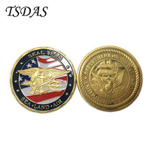 Newest Military Coins , Free Shipping SEA LAND AIR Metal Coin Design 24K Gold Plated Souvenir Coin Round for Business Gift 2024 - buy cheap