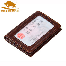Men wallets genuine leather Credit ID card holder wallet men Mini Wallet case Purse men women Pouch bag Free shipping 2024 - buy cheap