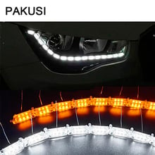 Pacusi-fita de led para carro, 12v, branco, amarelo, sinal de volta, para mercedes chevrolet cruze honda civic, mazda, vw, audi mg 2024 - compre barato