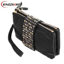 2020 Women wallet Clutch Bag New Arrive Hot selling PU Leather Foctory Price Fashion designer Rivet bag L4-375 2024 - buy cheap