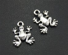 10pcs  Silver Color Frog Charm Handmade Charms Pendants Jewelry Findings 11x15mm A1734 2024 - buy cheap