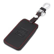 Gift NEW High Quality Car Genuine Leather Key Case Cover Chain For Renault Fluence Duster Megane Kadjar Clio Accessories 2024 - buy cheap