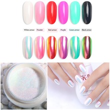 Aurora pó de espelho neon para unhas, pigmento de glitter, sereia, arco-íris, cromado, pó de unha, diy, esmalte de unhas de cores diferentes 2024 - compre barato