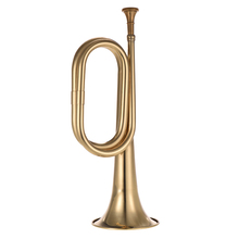 B плоская труба, труба для вызова, латунный кавалерийский Гудок с мундштуком для школы, военный оркестр 2024 - купить недорого