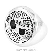 Great Life Tree Celtic Knot Ring Stainless Steel Jewelry Claddagh Style Motor Biker Life Tree Ring Wholesale SWR0383B 2024 - buy cheap