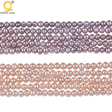 A Grade 4-4.5mm Potato freshwater Pearl DIY Necklace Bracelat Jewelry Making Potato Shape Natural White Loose Beads Strand 2024 - buy cheap