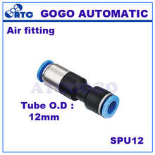 GOGO 10pcs a lot Straight quick plastic connector 12mm pneumatic pipe one touch fitting SPU-12 air hose union joint 2024 - buy cheap