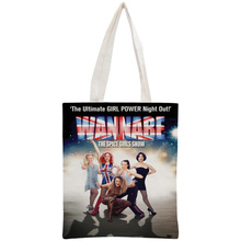 Custom Spice Girls Tote Bag Reusable Handbag Women Shoulder Foldable Cotton Canvas Shopping Bags 2024 - buy cheap