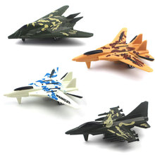 1pcs Simple Kids Plastic Toy Mini Camouflage Fighter Model Pull-back Airplane Toys Creative Classic Toy For Children Gift 2024 - buy cheap