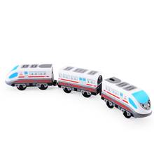 Electric Train Toys Compatible with Wooden Tracks Railway Track Magnetic Electric Vehicle Toy Birthday Gift For Kid Dropshipping 2024 - buy cheap